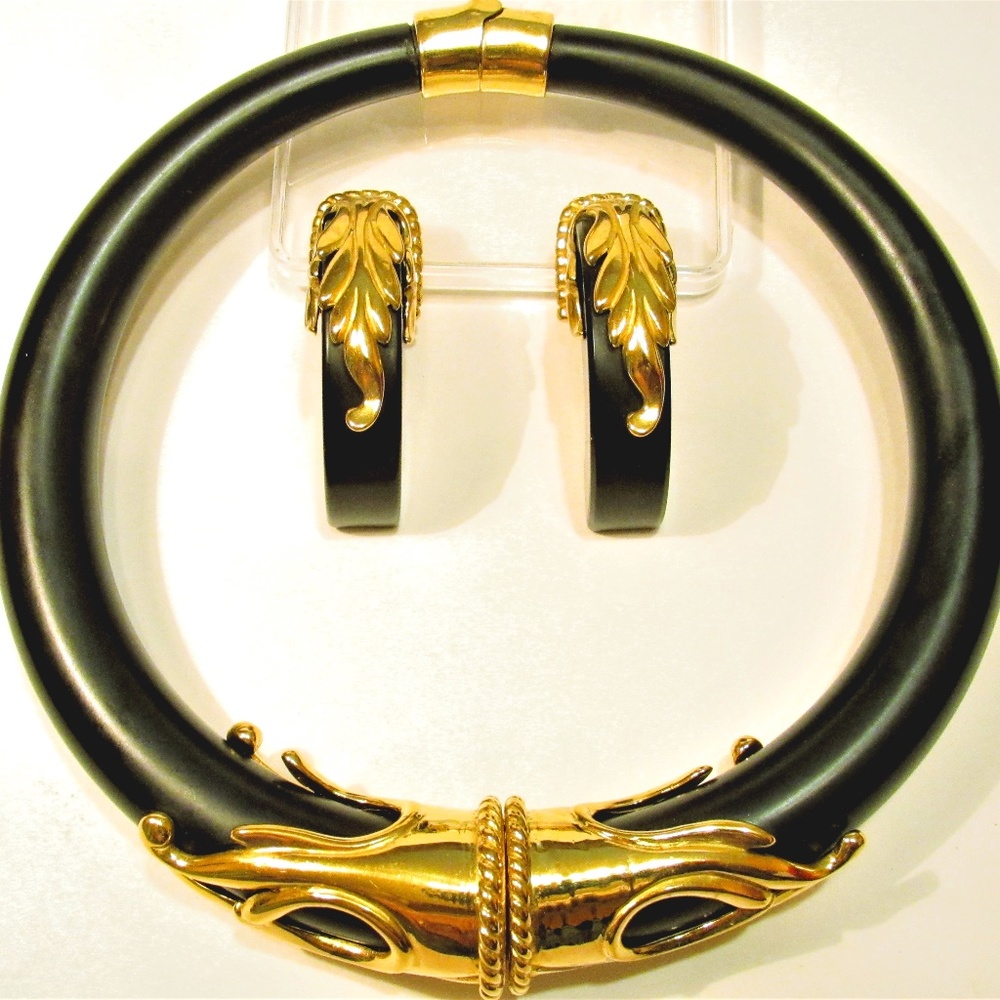 Vintage Signed Inna Cyrine Paris Necklace Earrings Set